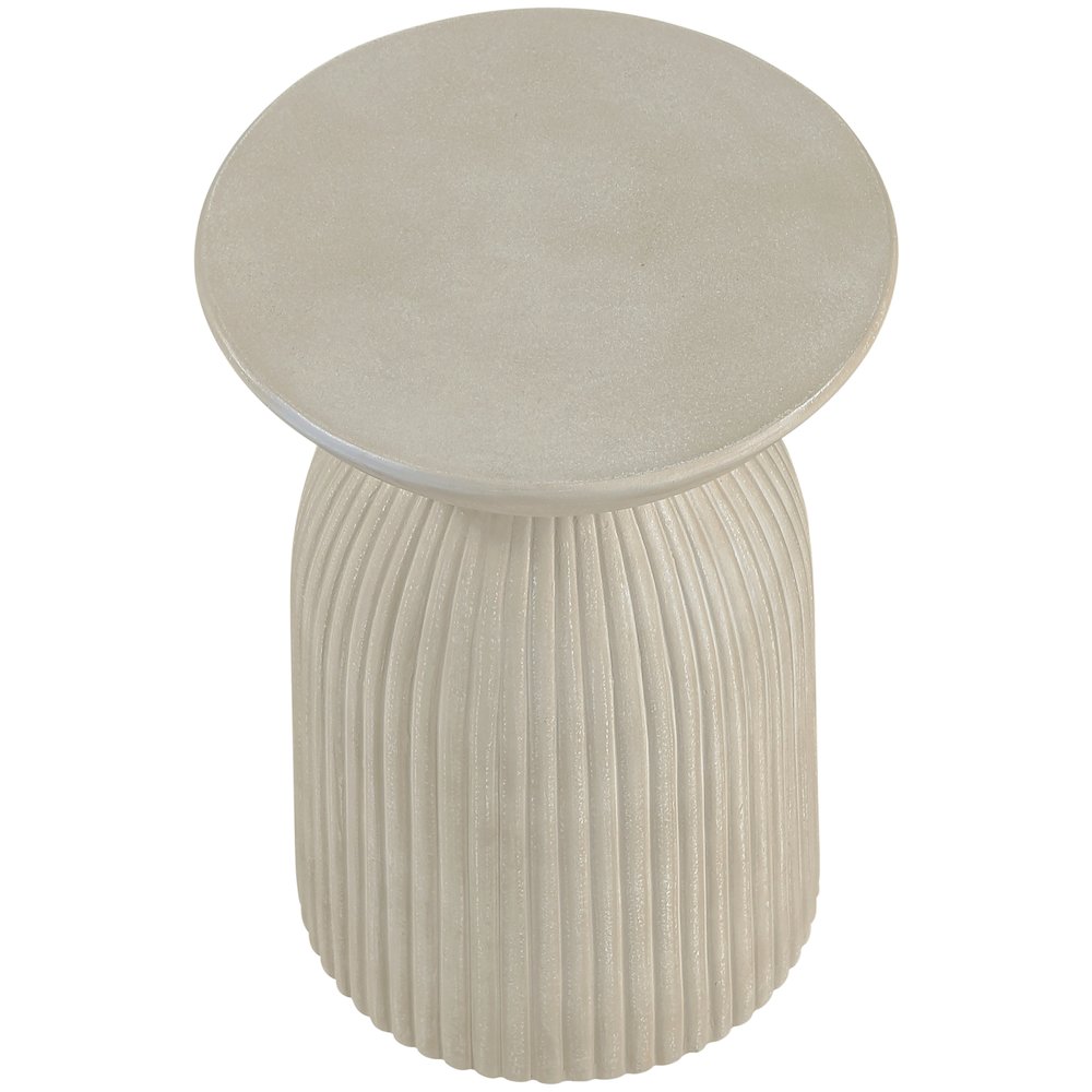 Opani Beige Concrete Indoor/Outdoor End Table