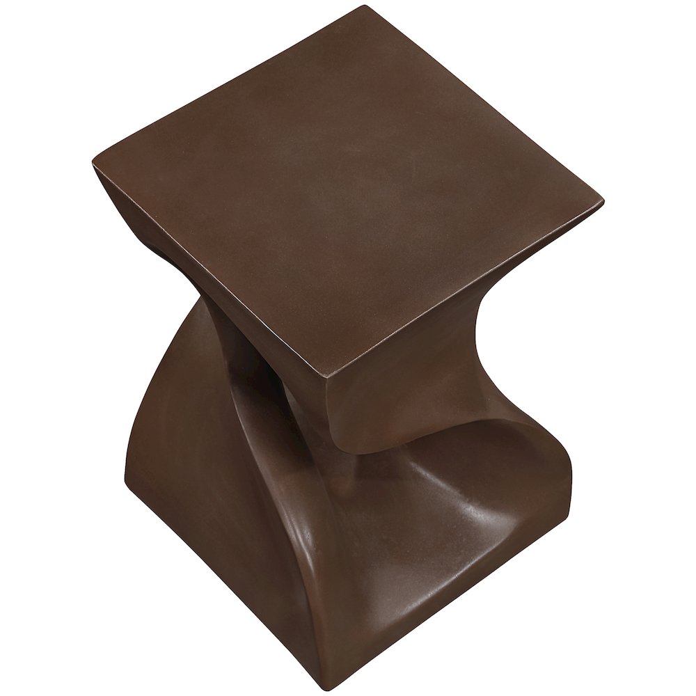 Jula Brown Concrete Indoor/Outdoor End Table