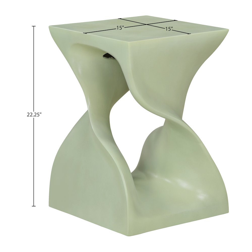 Jula Green Concrete Indoor/Outdoor End Table