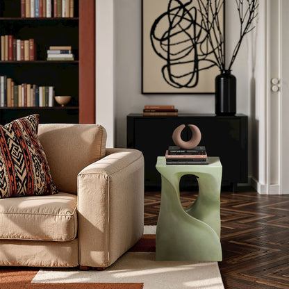 Jula Green Concrete Indoor/Outdoor End Table