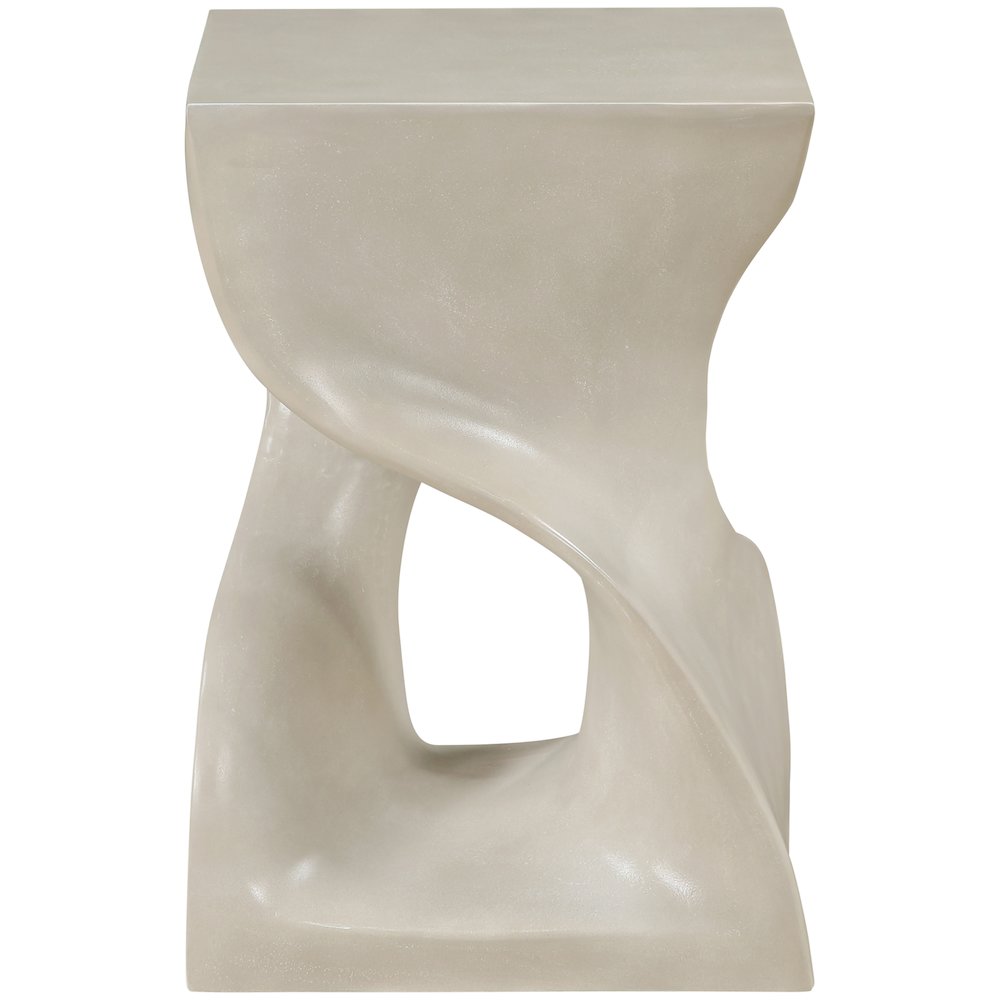 Jula Beige Concrete Indoor/Outdoor End Table