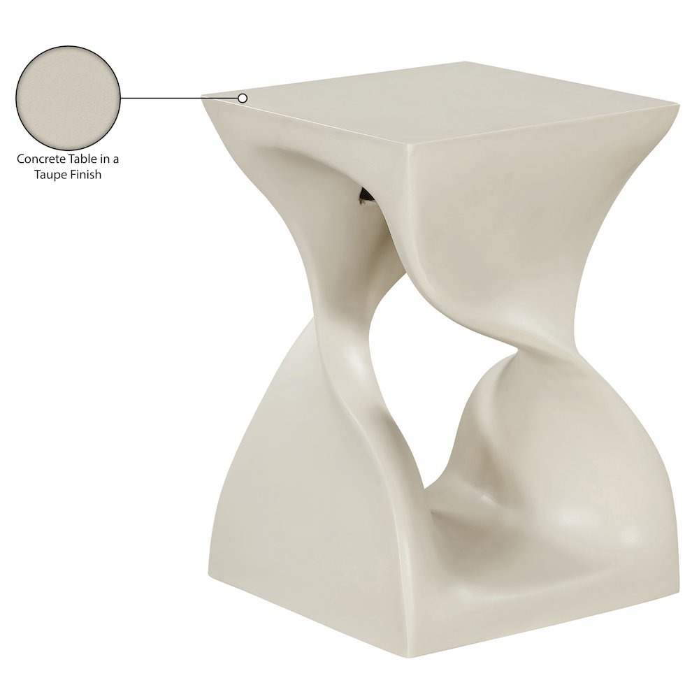 Jula Taupe Concrete Indoor/Outdoor End Table