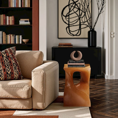 Jula Terracotta Concrete Indoor/Outdoor End Table