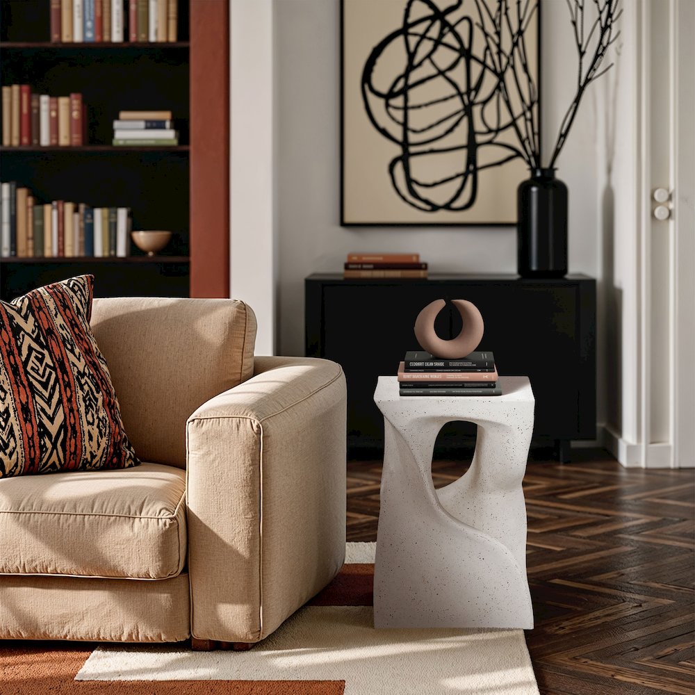 Jula Terrazzo Concrete Indoor/Outdoor End Table