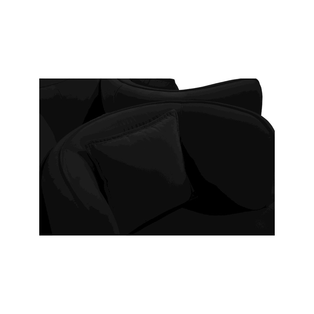 Circlet Black Velvet Round Sofa Settee