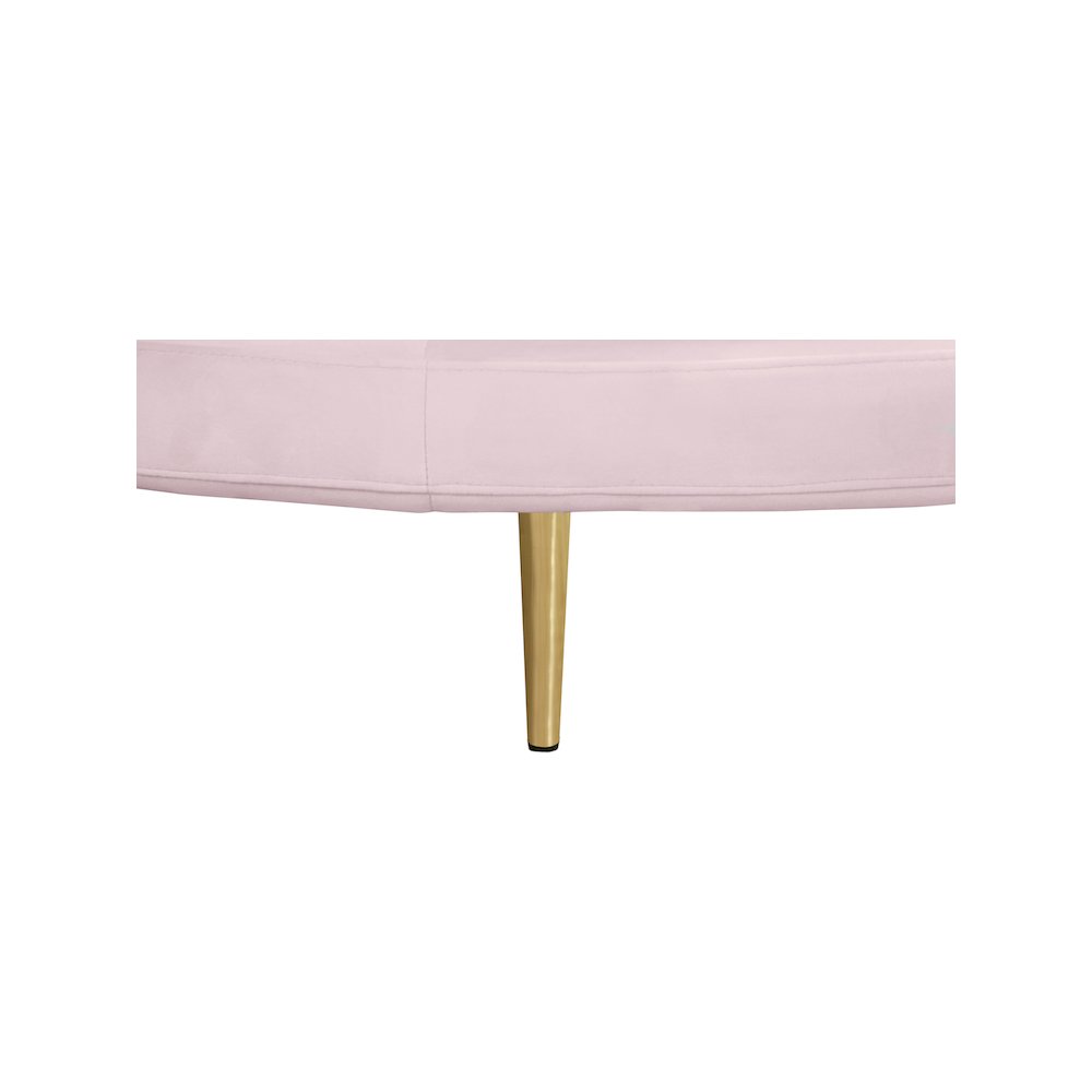 Circlet Pink Velvet Round Sofa Settee