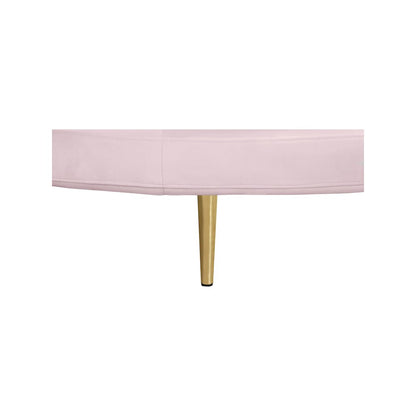 Circlet Pink Velvet Round Sofa Settee