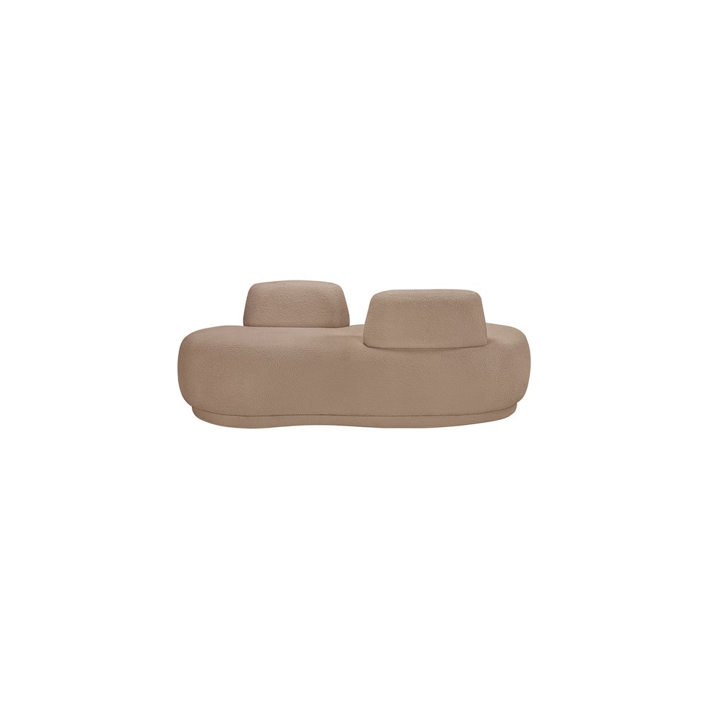 Argyle Beige Teddy Fabric Chaise/Loveseat