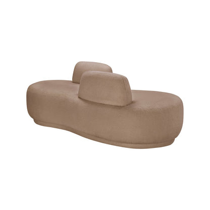 Argyle Beige Teddy Fabric Chaise/Loveseat