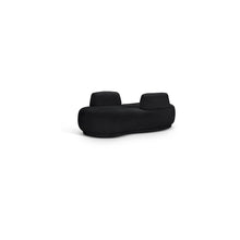 Argyle Black Teddy Fabric Chaise/Loveseat