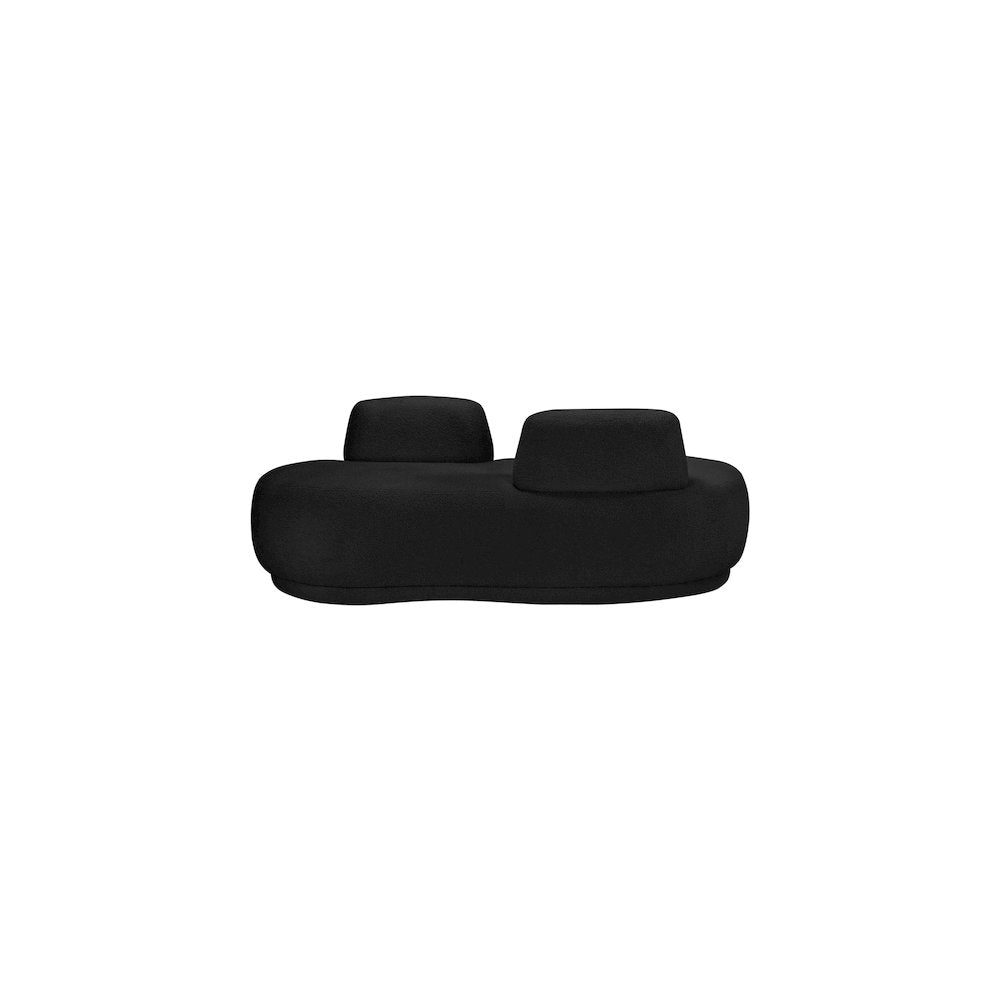 Argyle Black Teddy Fabric Chaise/Loveseat