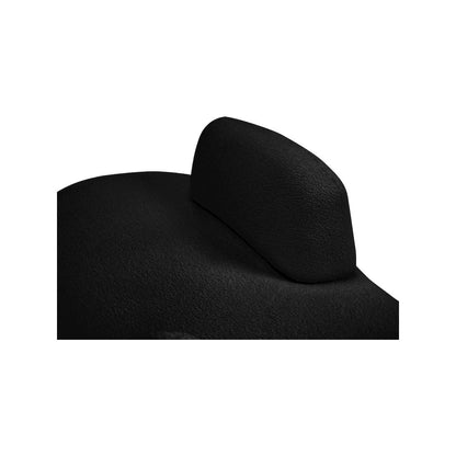 Argyle Black Teddy Fabric Chaise/Loveseat