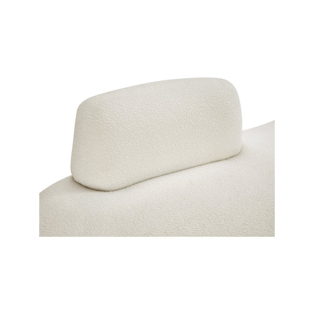 Argyle Cream Teddy Fabric Chaise/Loveseat