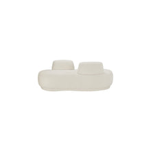 Argyle Cream Teddy Fabric Chaise/Loveseat