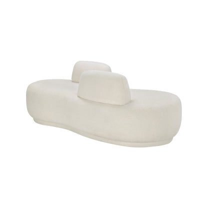 Argyle Cream Teddy Fabric Chaise/Loveseat
