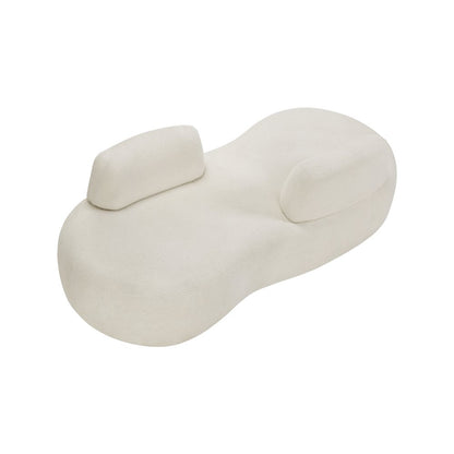 Argyle Cream Teddy Fabric Chaise/Loveseat