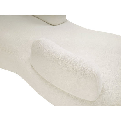 Argyle Cream Teddy Fabric Chaise/Loveseat
