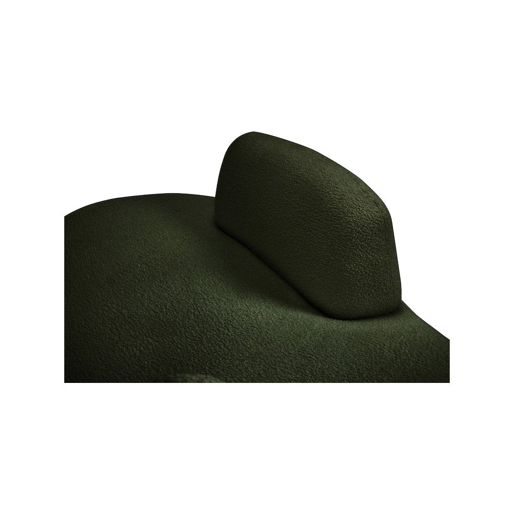Argyle Green Teddy Fabric Chaise/Loveseat