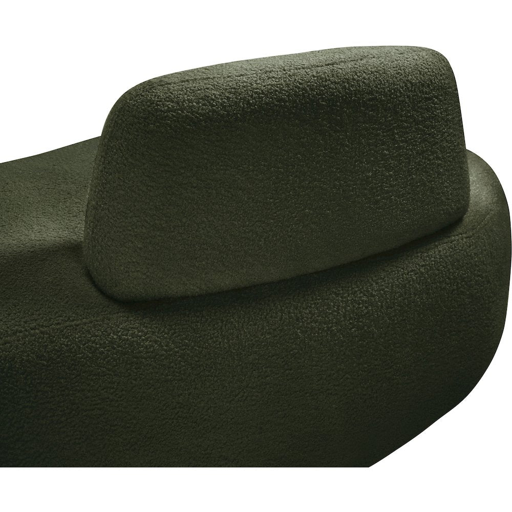 Argyle Green Teddy Fabric Chaise/Loveseat