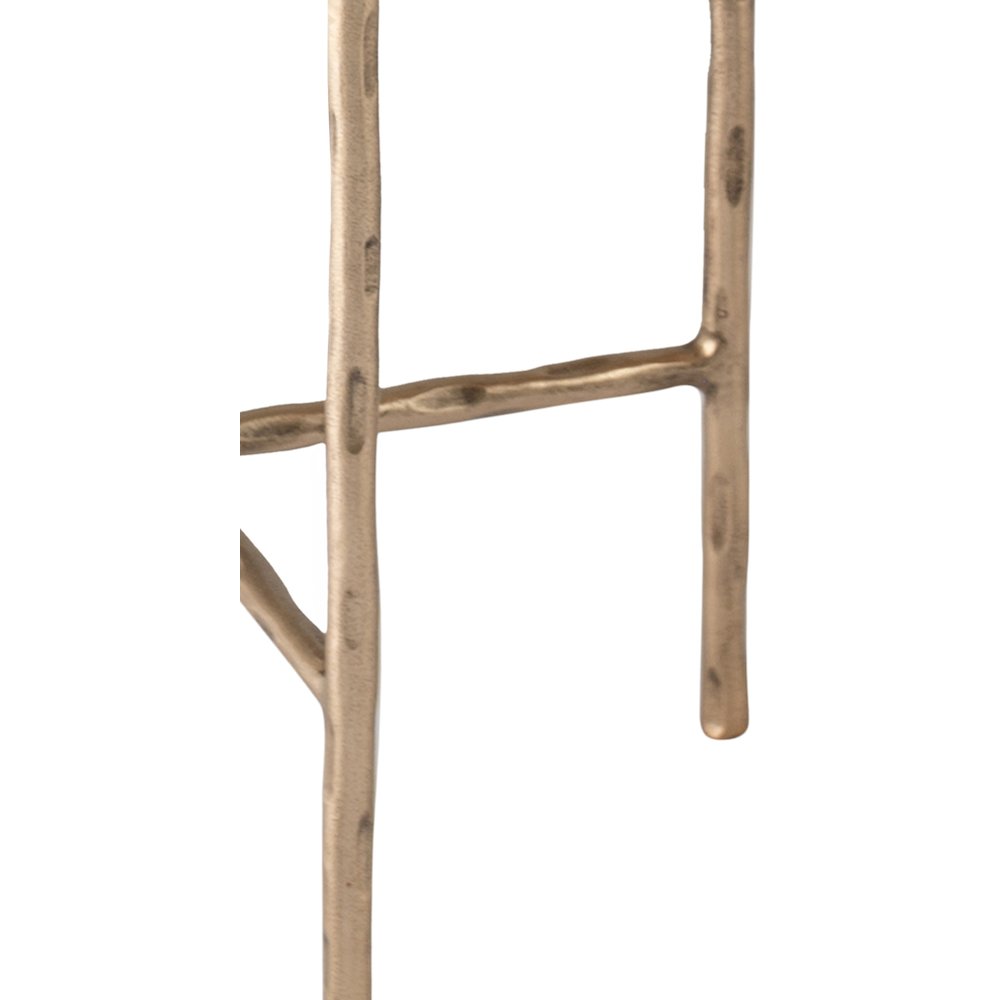 Vetra Brass Recycled Glass Top And Iron Base Bunching End Table