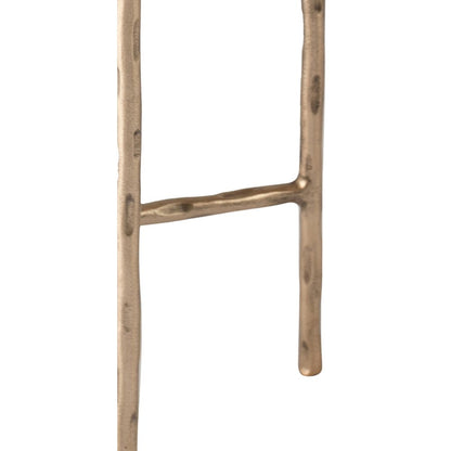 Vetra Brass Recycled Glass Top And Iron Base Bunching End Table