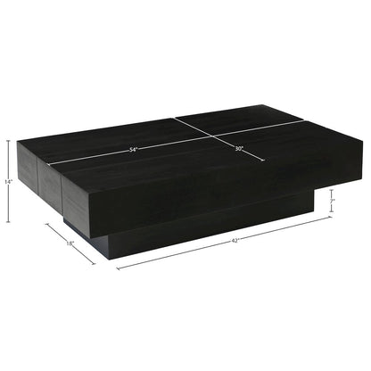 Plank Black Mango Wood Coffee Table
