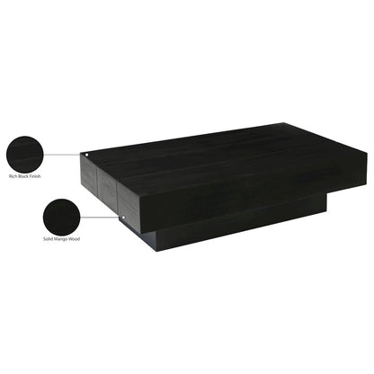Plank Black Mango Wood Coffee Table