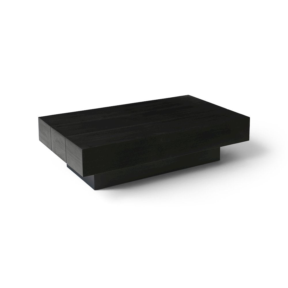 Plank Black Mango Wood Coffee Table