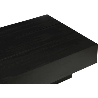 Plank Black Mango Wood Coffee Table