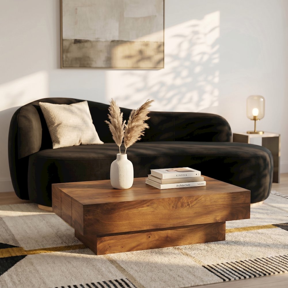 Plank Brown Mango Wood Coffee Table