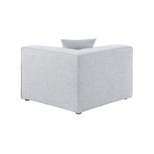 Cube Grey Durable Linen Textured Corner Chair