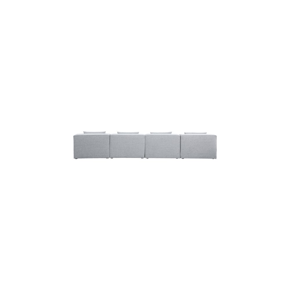 Cube Grey Durable Linen Textured Modular Sofa