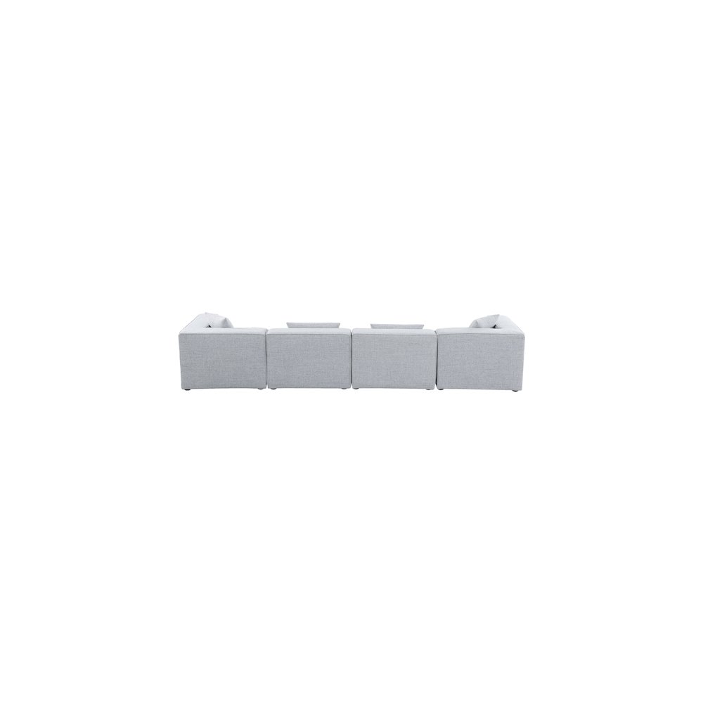 Cube Grey Durable Linen Textured Modular Sofa