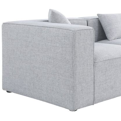 Cube Grey Durable Linen Textured Modular Sofa