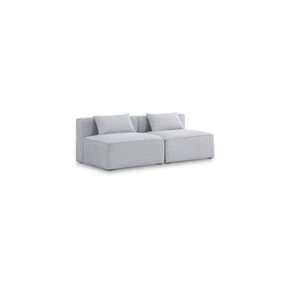Cube Grey Durable Linen Textured Modular Sofa