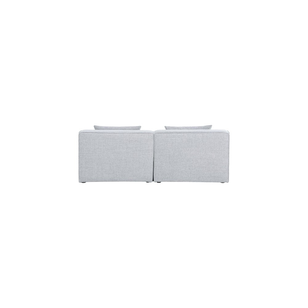Cube Grey Durable Linen Textured Modular Sofa