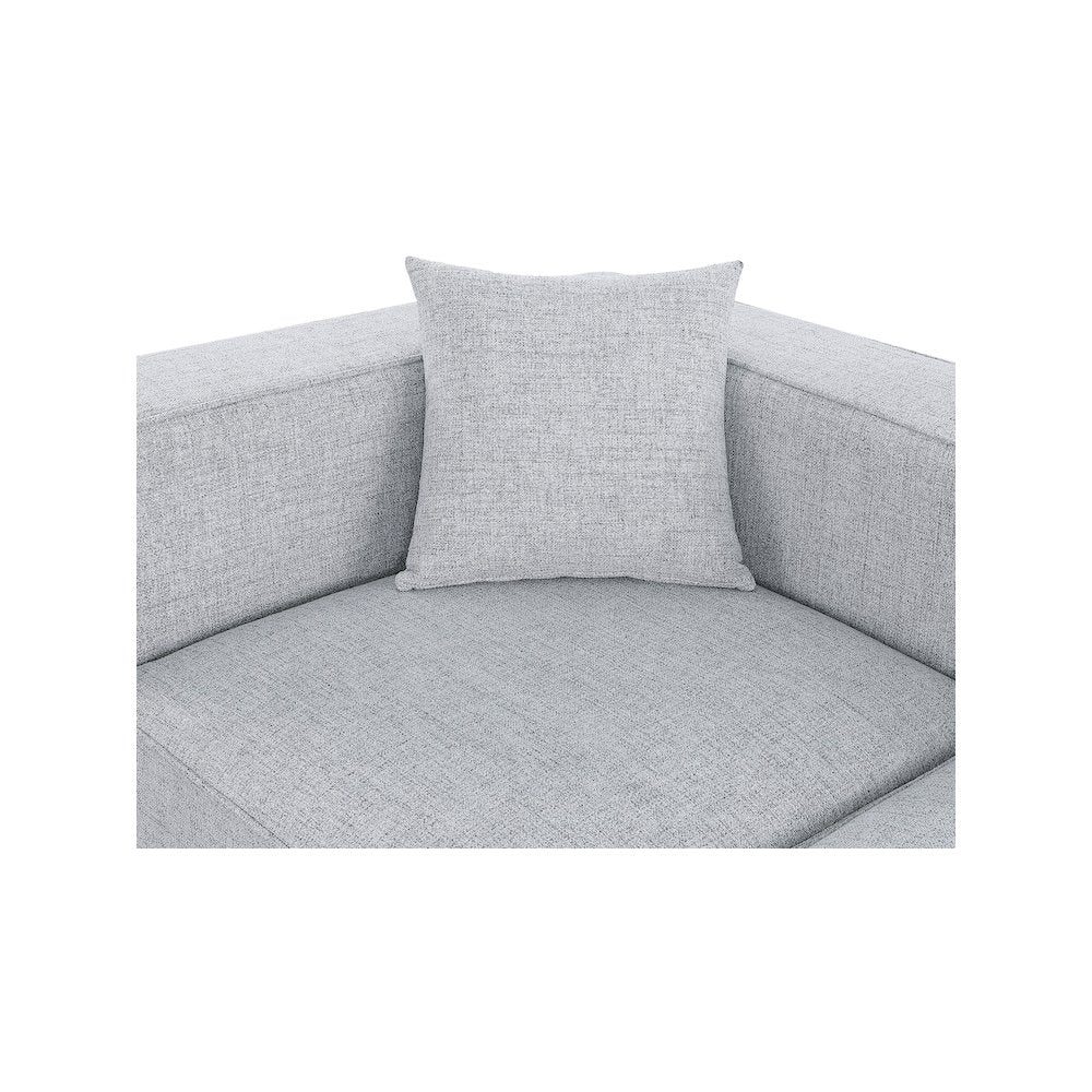 Cube Grey Durable Linen Textured Modular Sectional