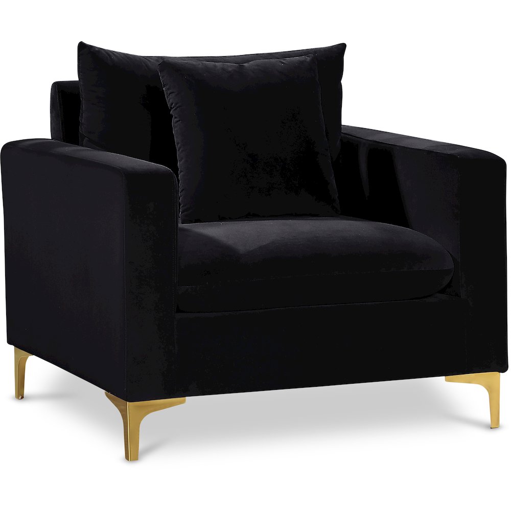 Naomi Black Velvet Chair
