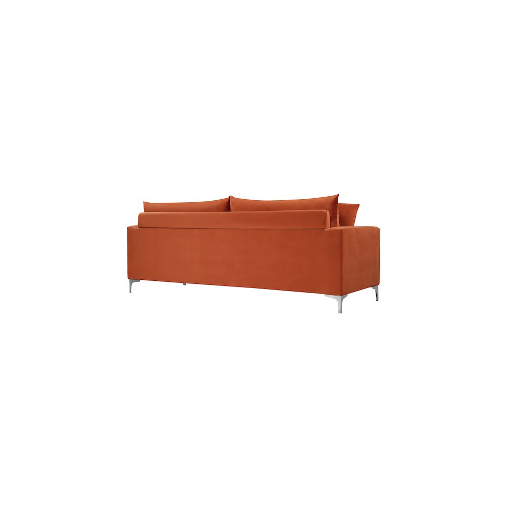 Naomi Cognac Velvet Loveseat