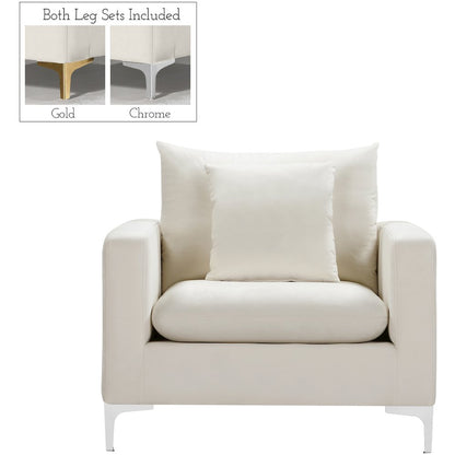 Naomi Cream Velvet Chair