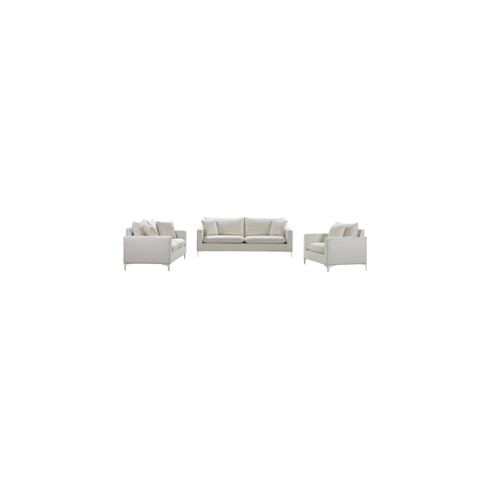 Naomi Cream Velvet Loveseat
