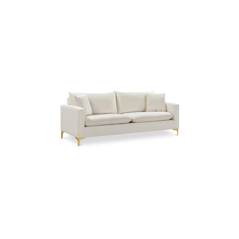 Naomi Cream Velvet Sofa