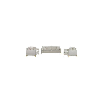 Naomi Cream Velvet Sofa