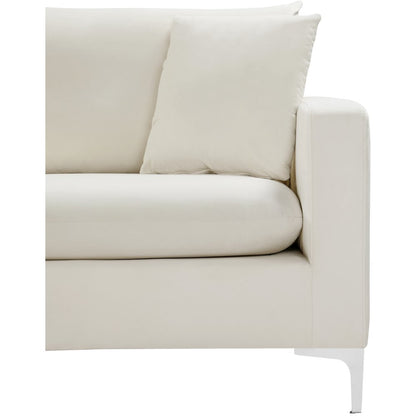 Naomi Cream Velvet Sofa