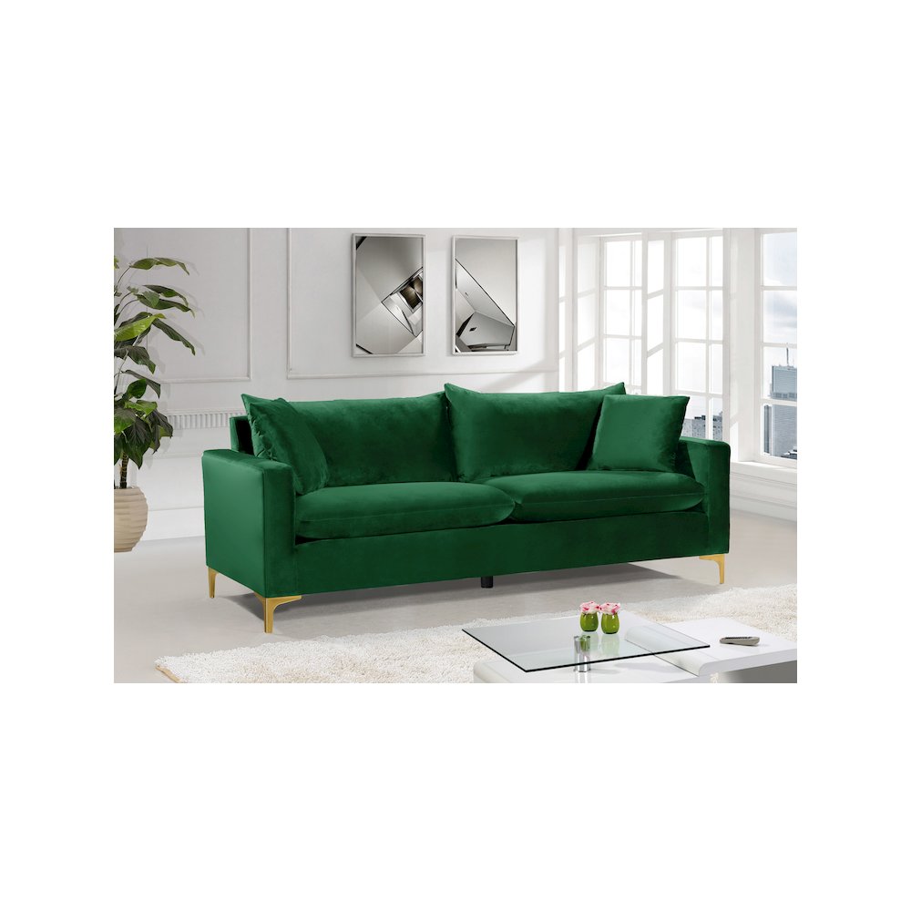 Naomi Green Velvet Sofa