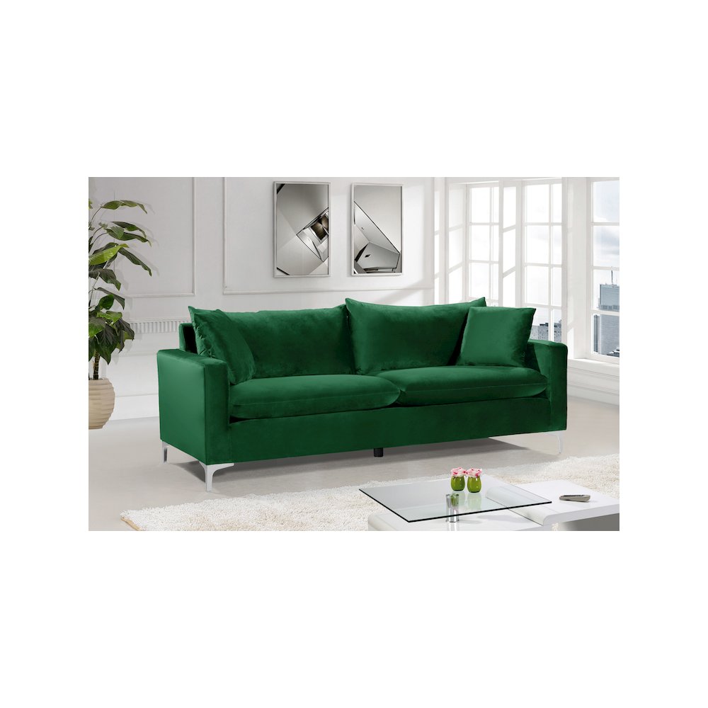 Naomi Green Velvet Sofa