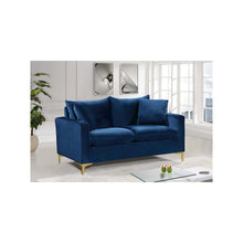 Naomi Navy Velvet Loveseat