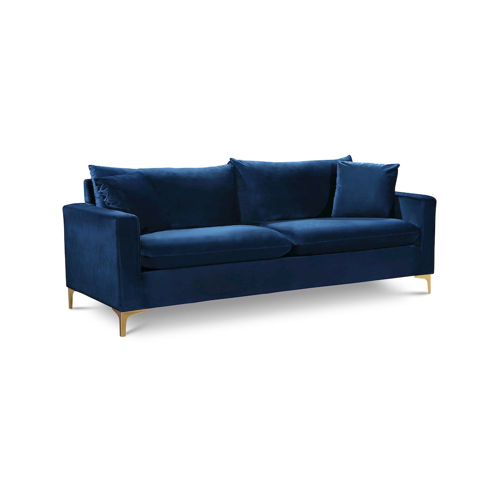 Naomi Navy Velvet Sofa