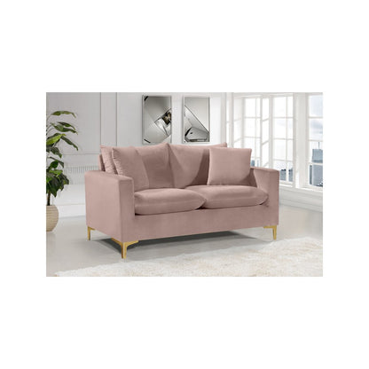 Naomi Pink Velvet Loveseat