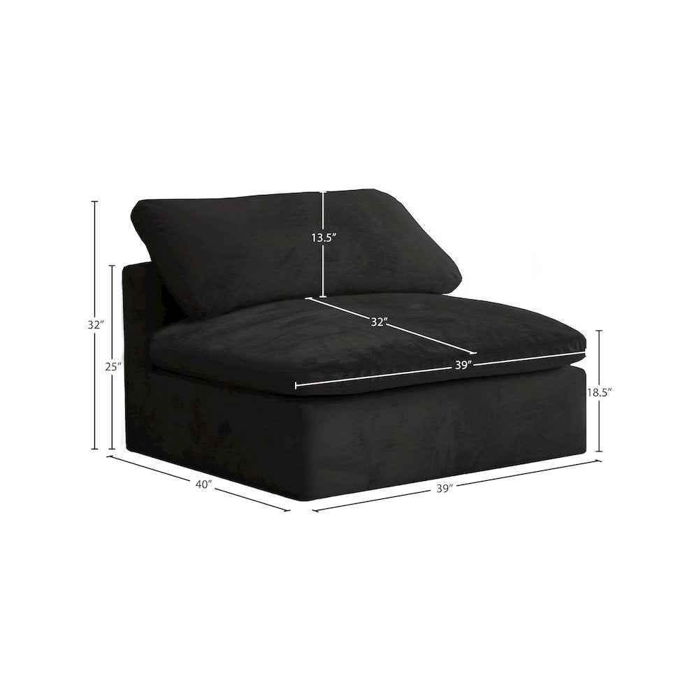 Cozy Black Velvet Chair